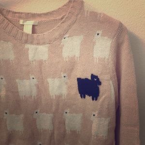 Black sheep knit sweater